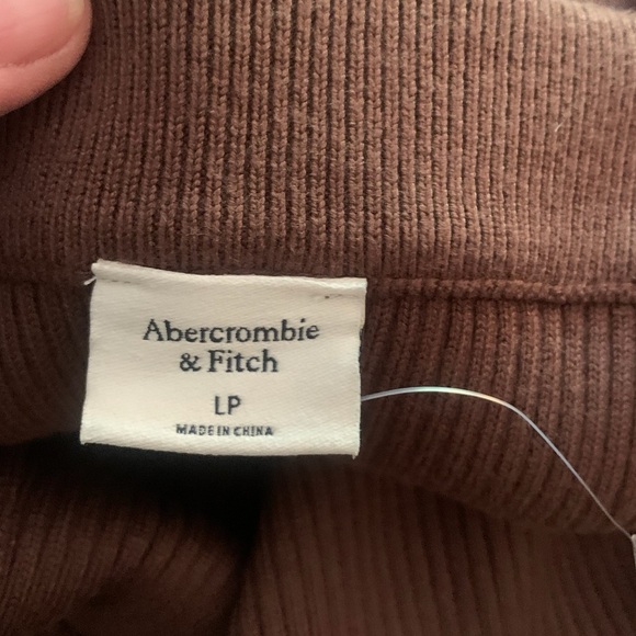 Abercrombie & Fitch Women’s Brown Ribbed Sweater-Knit Midi Skirt; Size LP - Picture 3 of 8